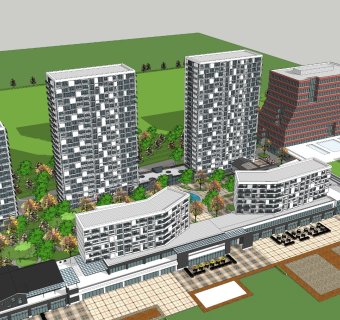 现代高层办公楼 SOHO